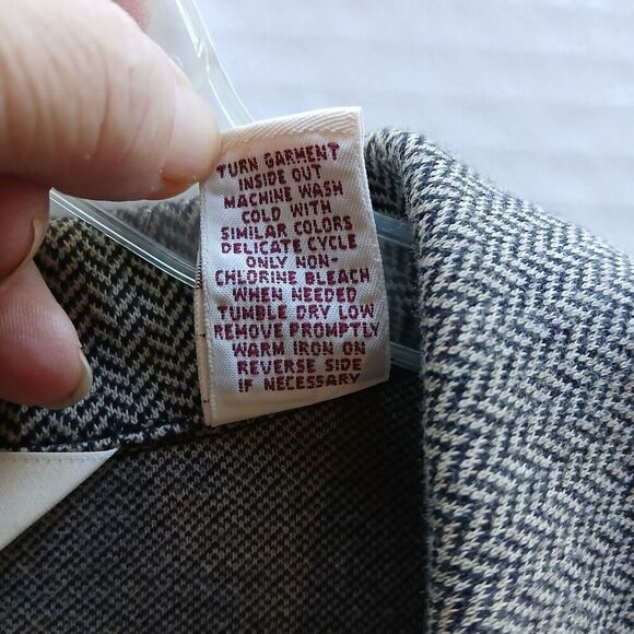 Bechamel Large Petite 100% Cotton Brown with Embroidered Flowers on front Jacket - Picture 4 of 7